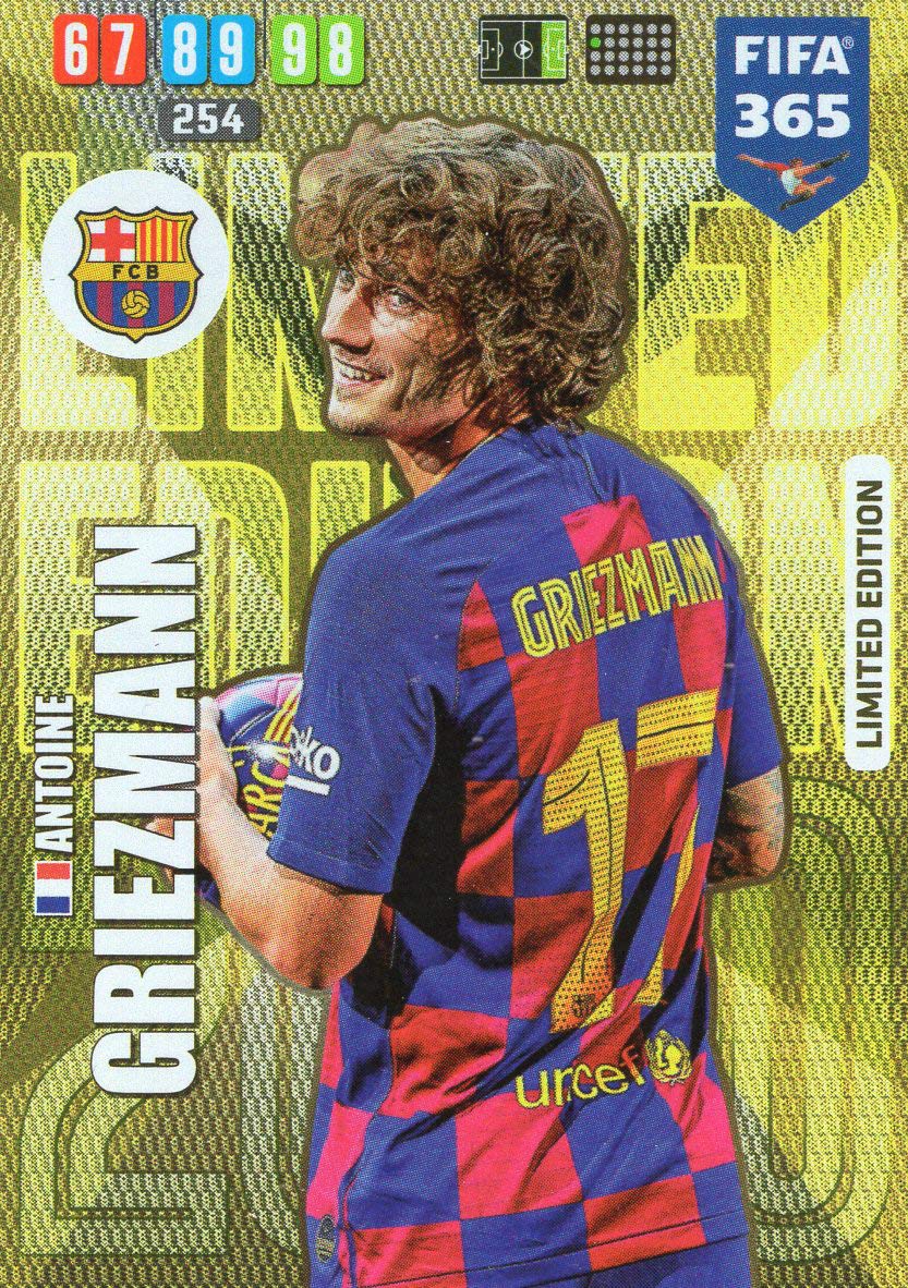 Panini ADRENALYN XL FIFA 365 2020 ANTOINE GRIEZMANN LIMITED EDITION CARD - FC BARCELONA