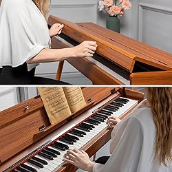 UISCOM 88 Key Weighted Digital Piano - Wooden Desk