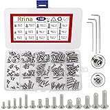 Rrina 150Pcs 304 Stainless Steel Button Head Torx