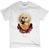 Golden Age Sugar Skull Men's T-Shirt Day of Dead Rose Beauty Dia de Los Muertos Mexico Holiday Floral Calavera Men's Tee