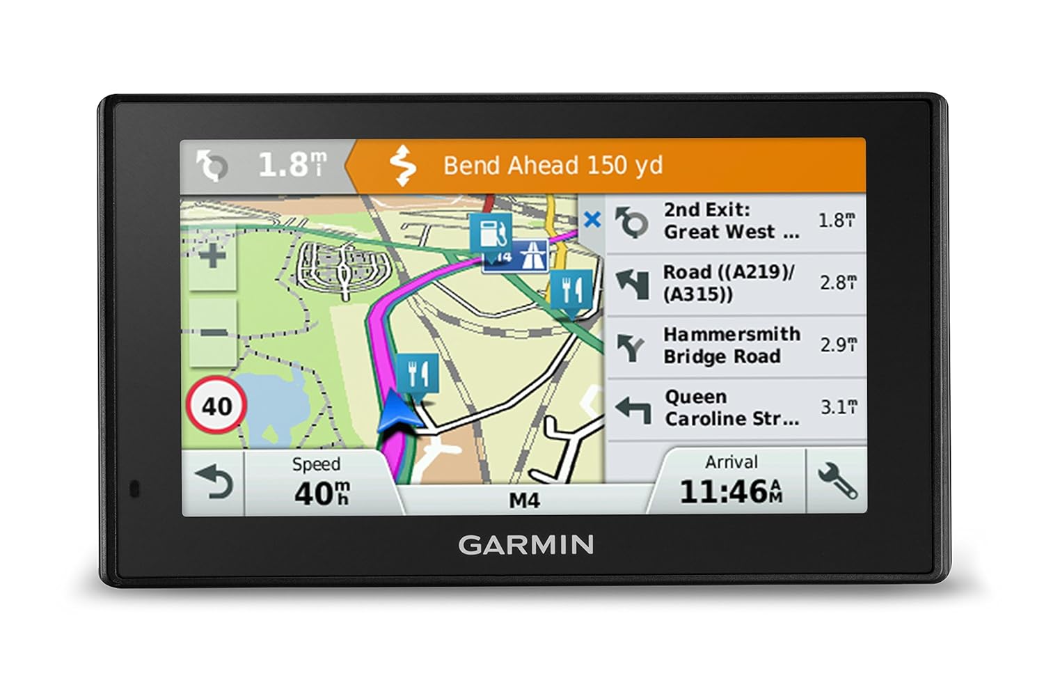 Cartes et Trafic gratuits à vie 5 Pouces Garmin DriveSmart 50 LM Cartes 24 pays gratuites à vie
