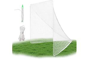 WISEEK 6x6x7’Lacrosse Replace Net,3.5mm/4mm/5mm Heavy Duty Lacrosse Net with 1x Installation Tool and 2x49ft Lacrosse Goal Net Lacing Rope,Multiple Size Lacrosse Nets for Backyard Practice or Competition