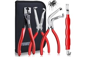 YUWEIC 5-Piece Electrical Disconnect Pliers Set, Automotive Electrical Disconnect Pliers and Terminal Pin Removal Tool Kit, P