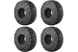 AXSPEED 4pcs 1.9inches Wheel Rubber Tires with Sponge for 1/10 Axial SCX10III AXI03007 Crawler Upgrade