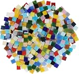 BELLE VOUS Mixed Colour Stained Glass Mosaic Tiles 700 Pieces 1x1 cm view 1