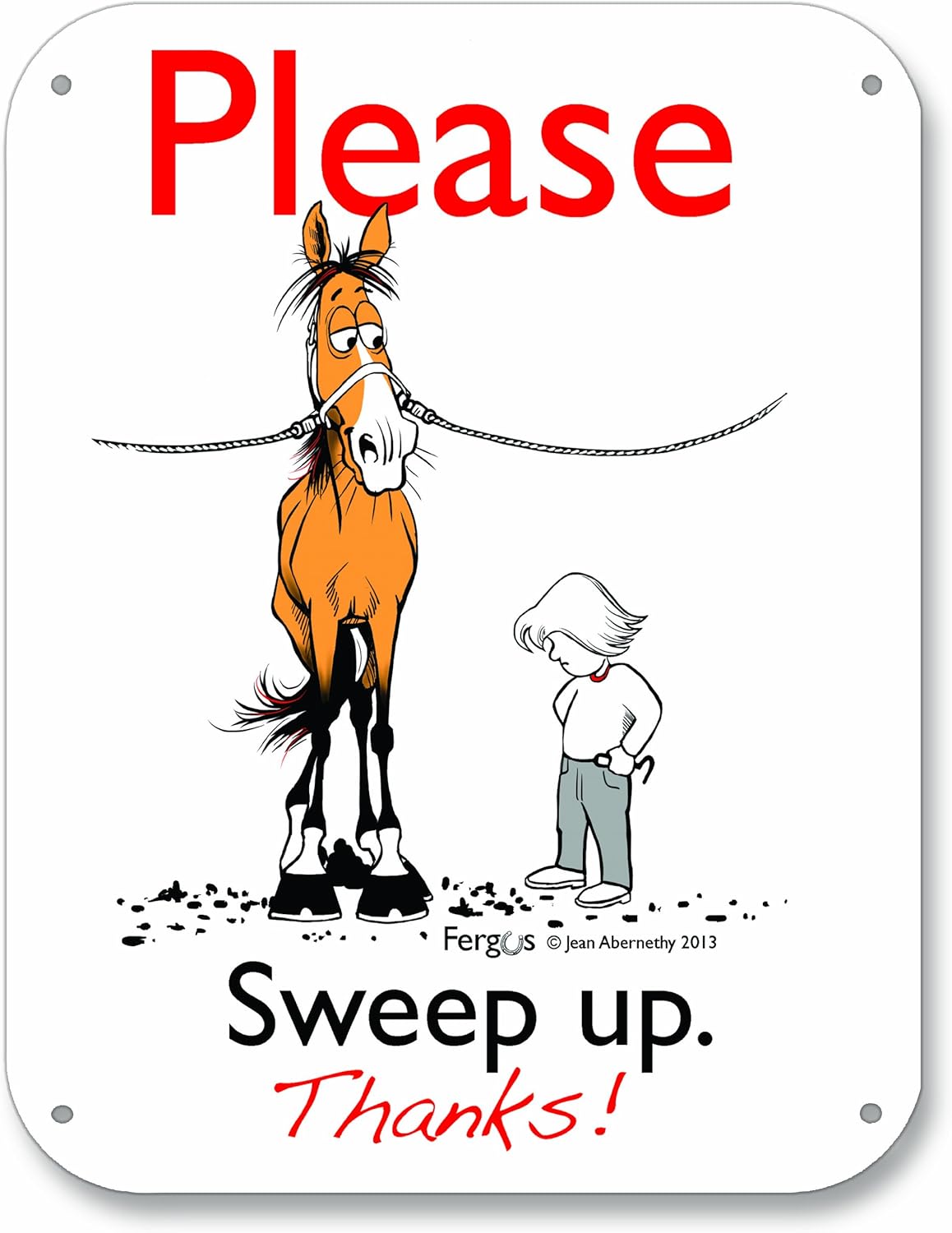 Amazon Com Fergus Stall Barn Sign Sweep Up Equestrian
