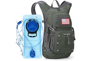 Maelstrom Hydration Hiking Backpack with 2L/3L Water Bladder, High Flow Bite Valve Water Backpack Men Women Lightweight Insulation for Hiking, Cycling, Running, Climbing, Camping
