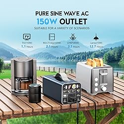 Powdeom 150W Portable Power Station, 42000mAh/155Wh