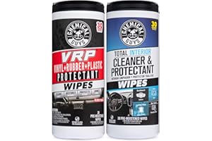 Chemical Guys Canister Wipes - VRP & Total Car Interior Cleaner & Protectant, Great for Cars, Trucks, SUVs, RVs, & More (60 Ct)