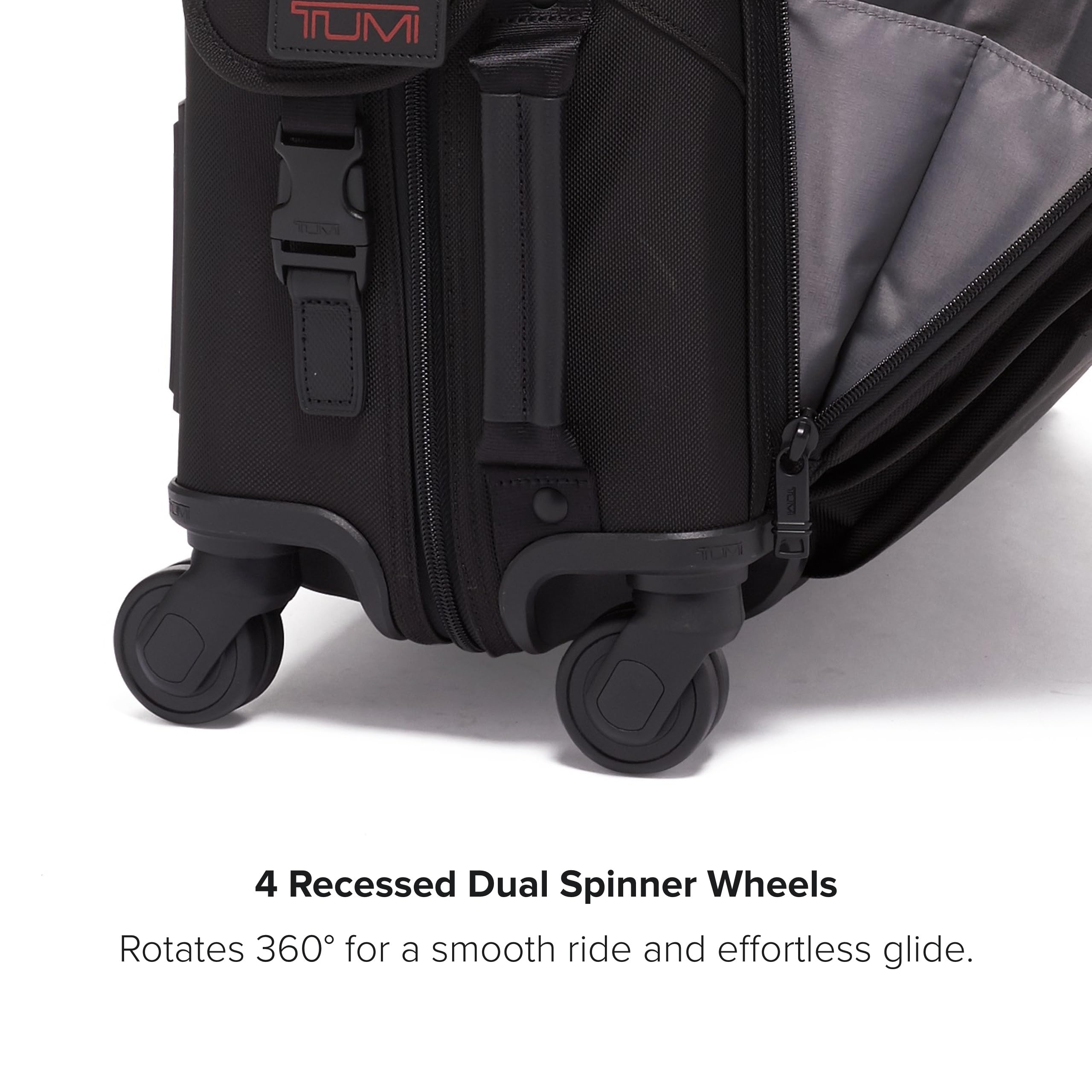 TUMI Alpha Garment 4 Wheeled Carry-On - Garment Compartment Fits 6 Suits or Dresses - Carry On Luggage for Travel - Black