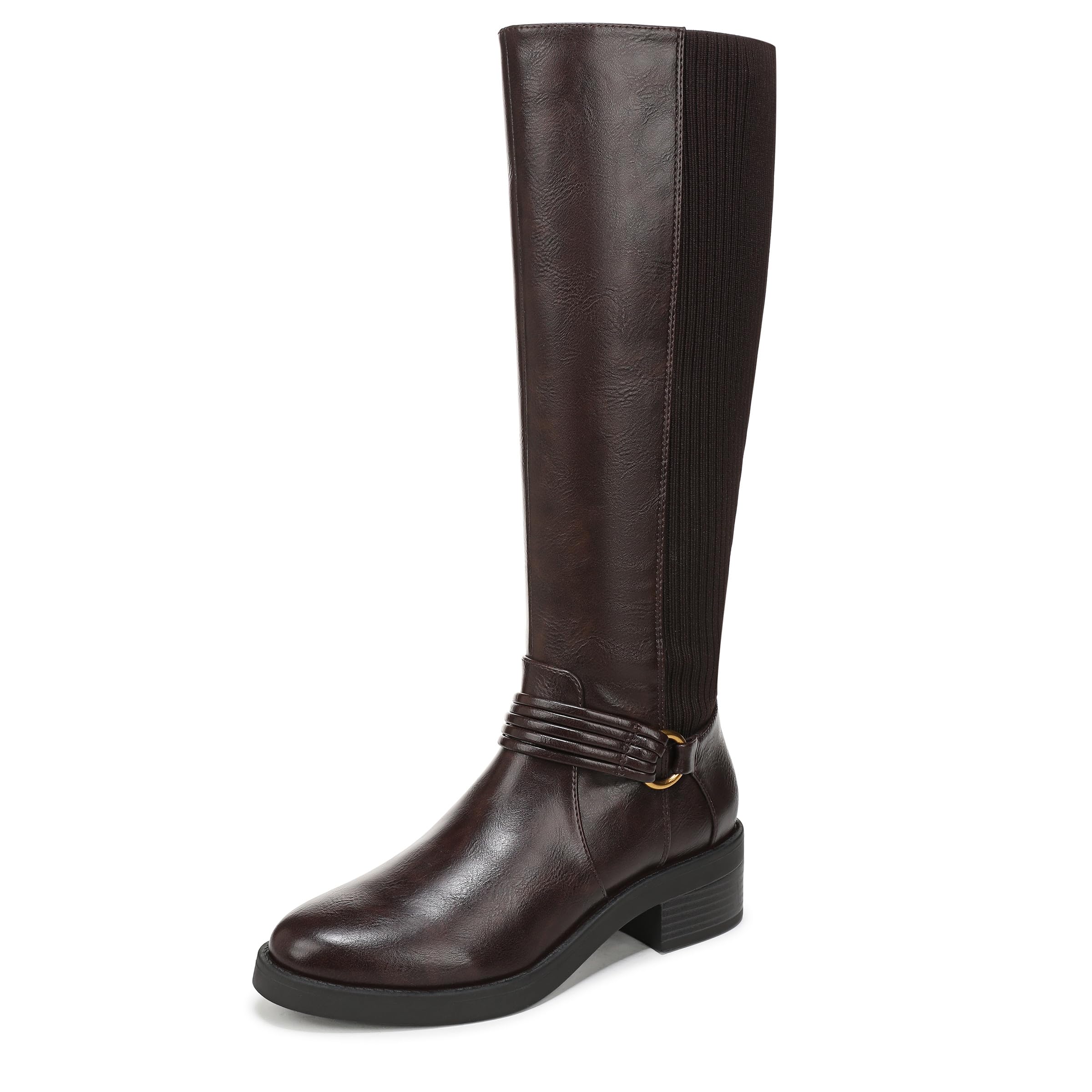 LifeStride Women’s Brighton Fashion Boot Dark Brown – Wide Calf 8 M