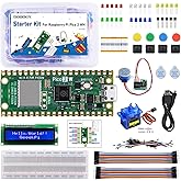 GeeekPi Starter Kit for Raspberry Pi Pico 2 W (Included), Dual Arm Cortex-M33 and Dual Hazard3 RISC-V Microcontroller, with Detailed Tutorial, 160 Items, 9 Projects, Python C Code