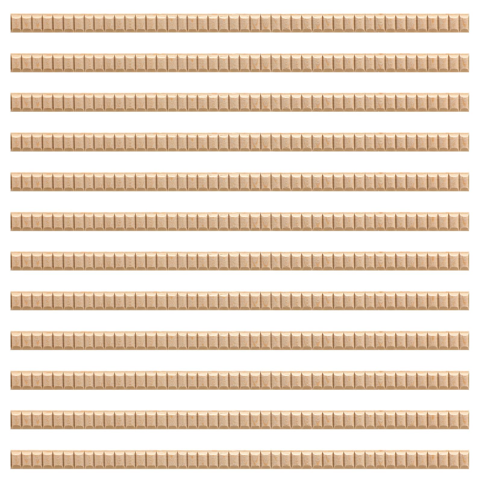 Photo 1 of Nuanchu 12 Pcs Unfinished 3D Decorative Wood Trim Molding 15.75 Inch Decorative Wood Molding Cute DIY Trim for Home Wall Cabinet Shelf Window Door(Wavy,14mm)