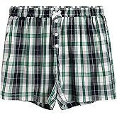 Latuza Women's Sleepwear Cotton Plaid Pajama Boxer Shorts