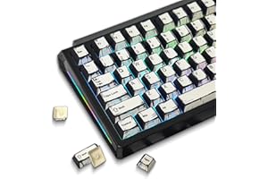 Retro PBT Keycaps,Anime Themed Japanese Manga Key Caps,Cherry Profile Shine Through Side Printed Keycaps 137 Keys Set for 60 