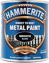 Hammerite Direct to Rust Metal Paint Smooth Black 750ml Rust Protection view 2