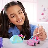 Barbie Mini BarbieLand Doll & Vehicle Set Color-Change SUV Tent HYF43 view 2