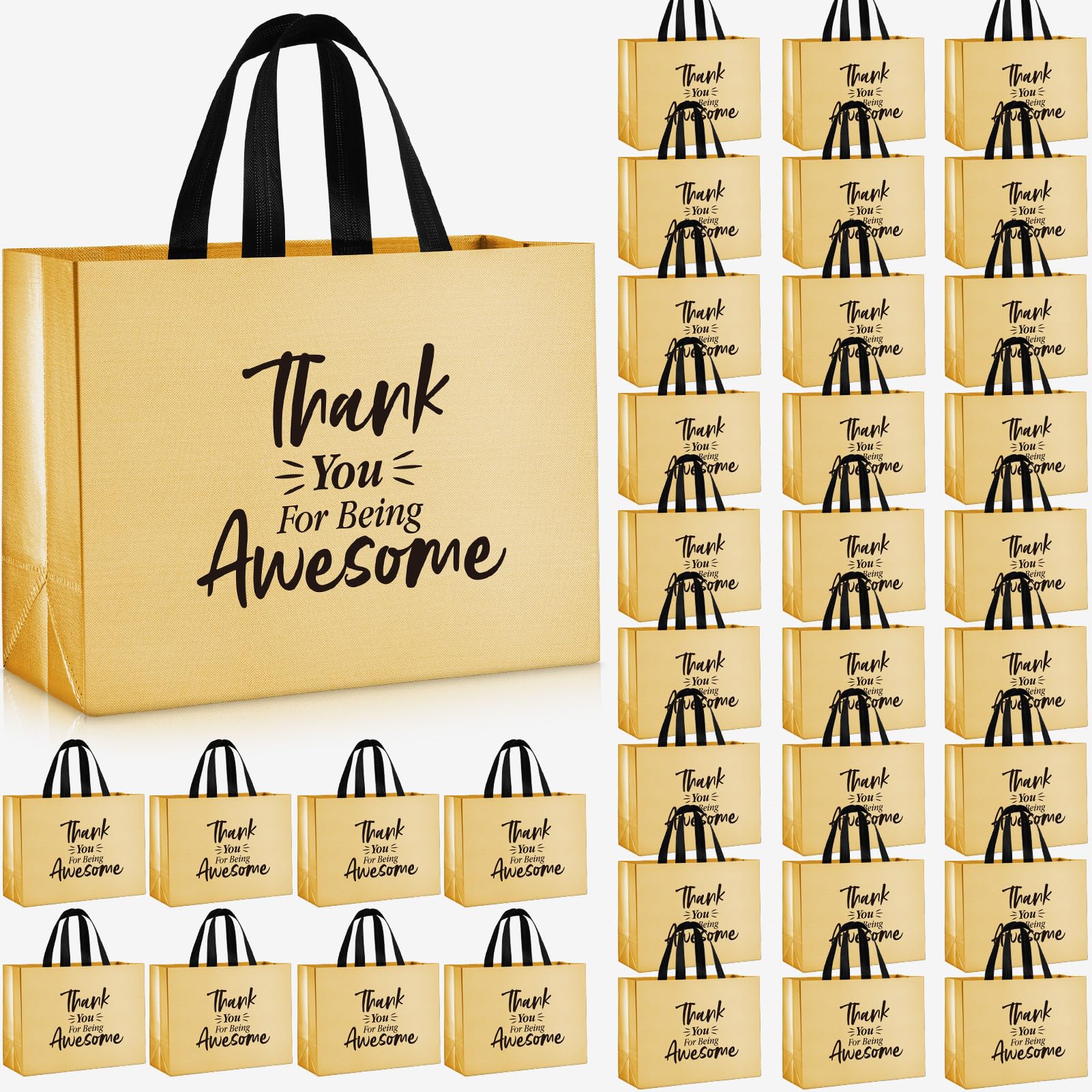 36 Pcs Large Thank You Reusable Gift Bags Employee Gift Bags Thank You ...