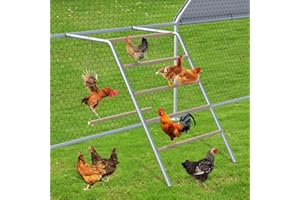 SESNWOLL Chicken Perch for Coop with Chicken Swing,Chicken RoostIing Bars, Chicken Coop Roosting Ladder，Perfect for Backyard Poultry，Easy Installation & Cleaning(55'' L x 41'' W)