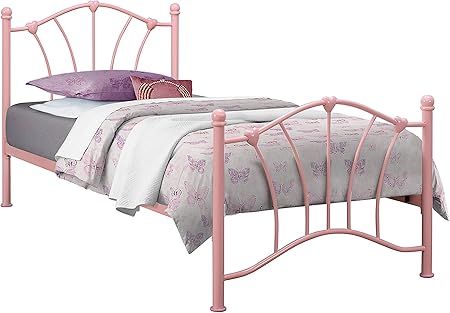 pink single bed frame