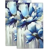 Wotinsi Abstract Floral Hand Towels Set of 2 for Bathroom - Soft Absorbent Decorative Modern Art Towels for Kitchen, Sports, Gym, Yoga, Home Decor - 14 x 28 in