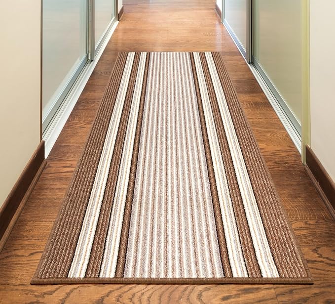 Rugs Superstore NEW BEIGE CREAM BROWN COLORFUL MODERN WASHABLE NON SLIP