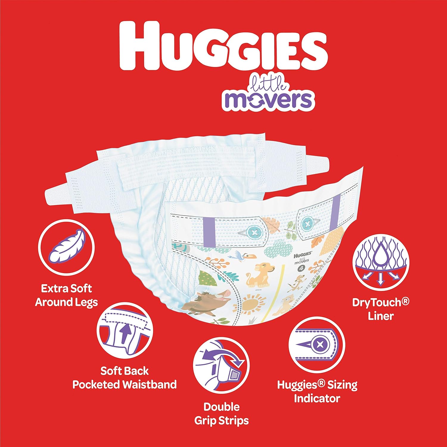 Baby Diapers Size 3, 156 Ct, Huggies Little Movers: Health & Personal Care