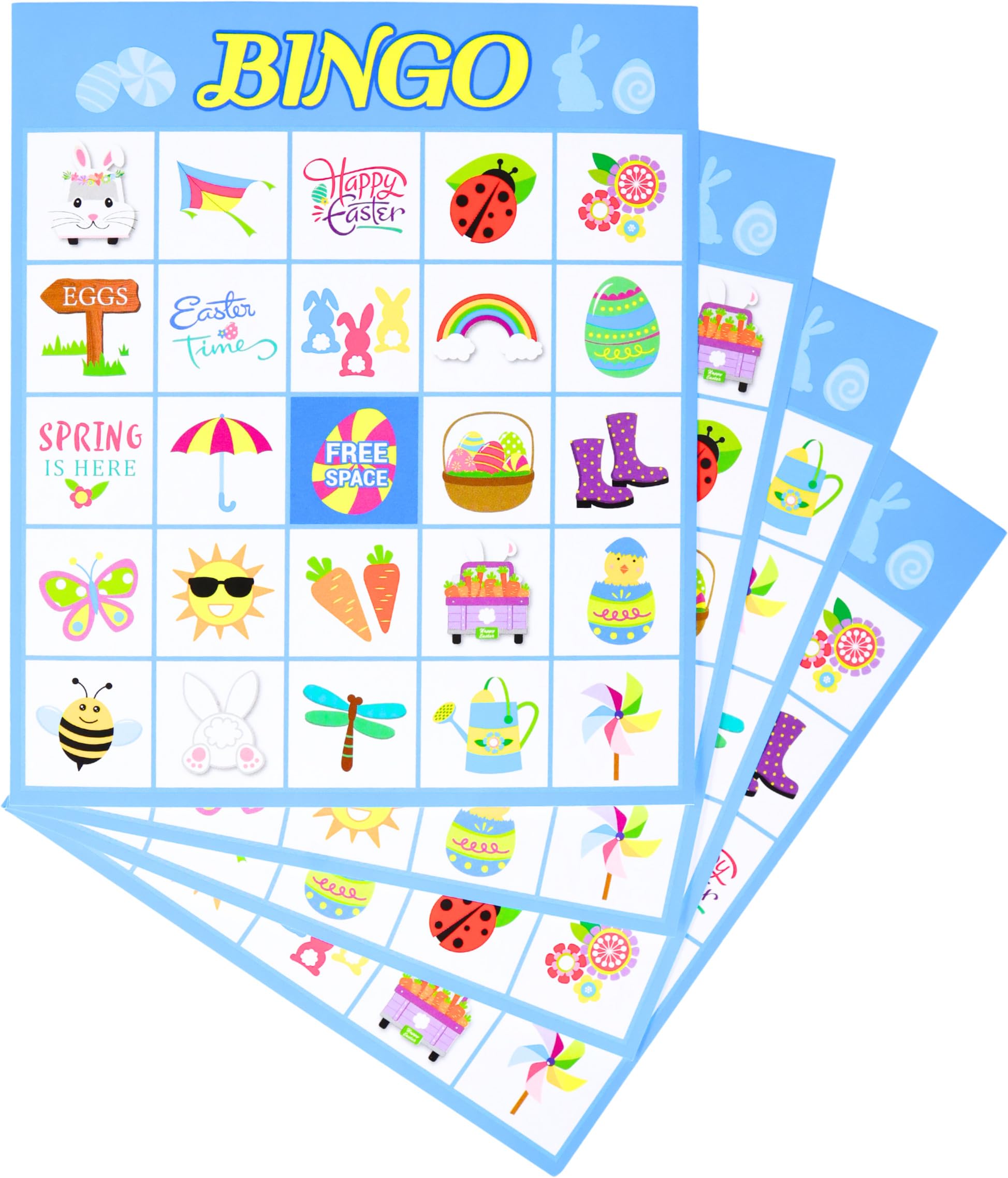 Iconikal 32 Player Easter Bingo Set with Bonus Pin the Nose on the Bunny Game