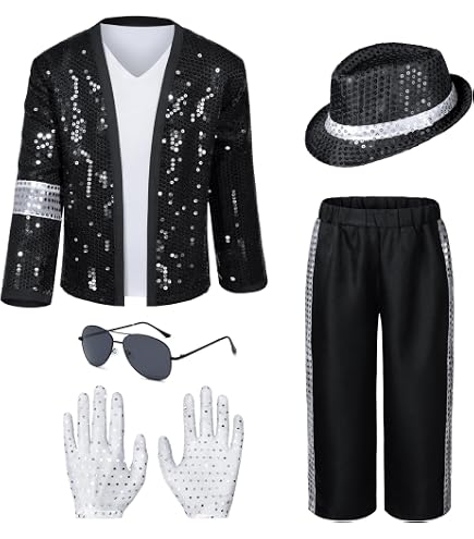Kids Boys 80s Costume Michael Cosplay Hip Hop Stage India