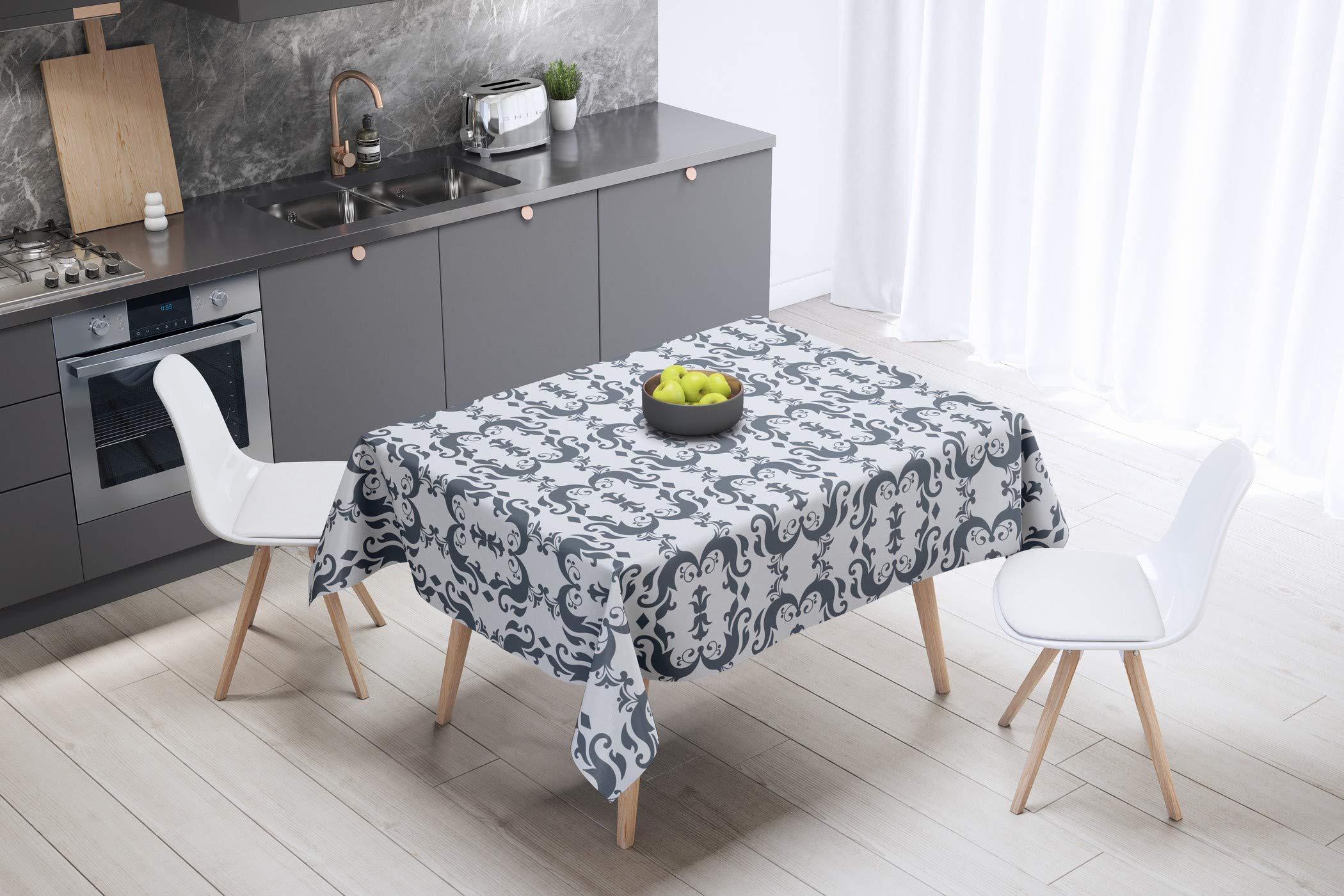 Bonamaison Kitchen Decoration, Tablecloth, 140cm x 140cm - Designed and Manufactured in Turkey