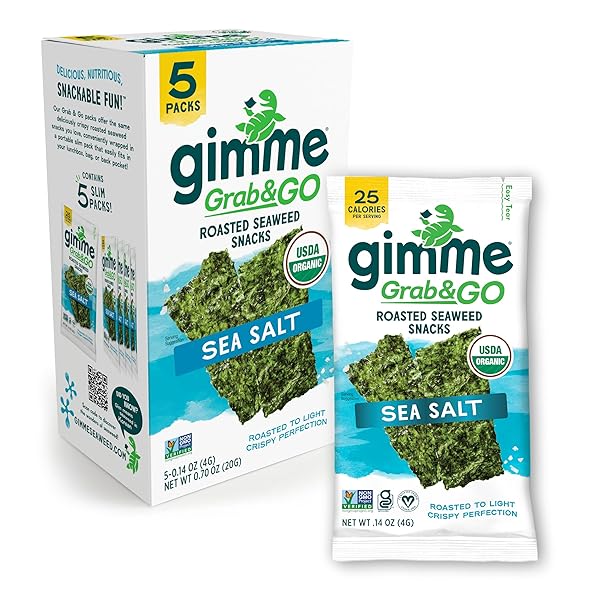 GIMME SEAWEED GRAB & GO ORGANIC PREMIUM ROASTED...