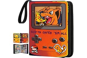 EACARD 9 Pocket Card Binder Cards Holder, Waterproof Trading Binders Fits 900 Cards Collection Albums with 50 Removable Sleeves, Portable Card Games Display Storage Cases