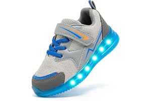 Floranate Light Up Toddler Boys Girls Shoes LED Flashing Lightweight Tennis Walking Sneakers for Toddler and Little Kid