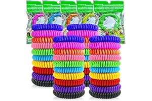 BUGGYBANDS 40 Pack Mosquito Repellent Bracelets, Individually Wrapped DEET-Free Insect & Bug Repellent Wrist Bands for Kids & Adults Outdoor Camping Fishing Traveling