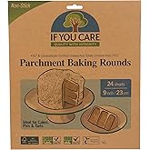 If You Care Parchment Paper Rounds for Baking Cakes, Pies, Tarts – Pack of 24 Circle Liners - Unbleached, Chlorine Free, Grea
