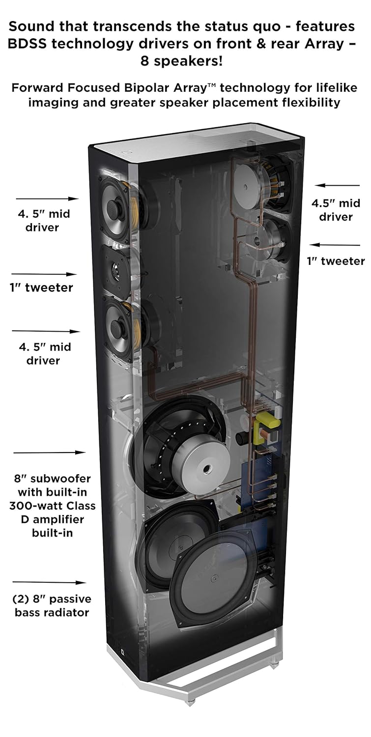 tower speakers with built in subwoofer