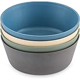 WeeSprout Bamboo Kids Bowls, Set of Four 10 oz Kid-Sized Bamboo Bowls, Dishwasher Safe Kid Bowls (Blue, Green, Gray, & Beige)
