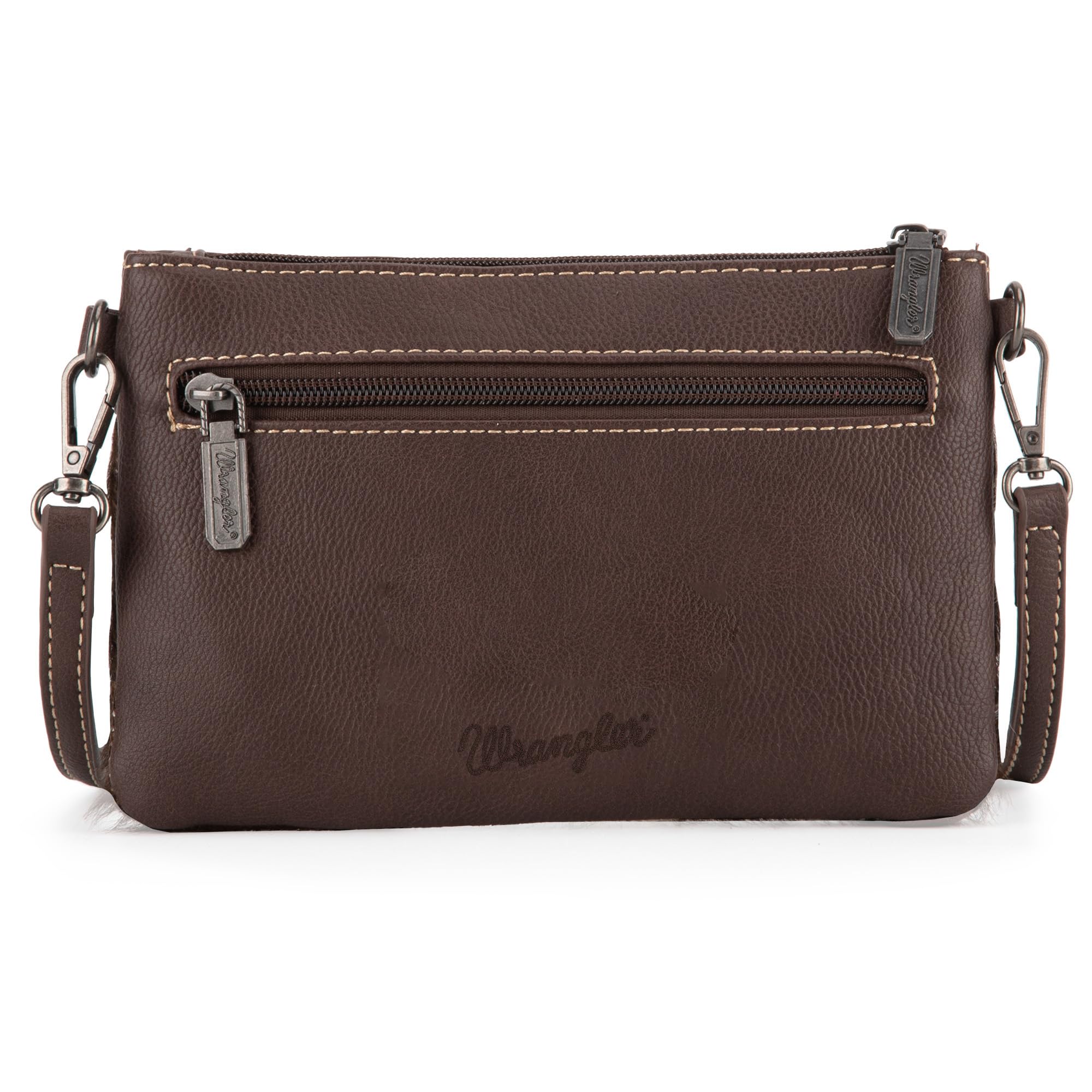 Wrangler Western Cowhide Crossbody Bags for Women Clutch Wristlet Purse