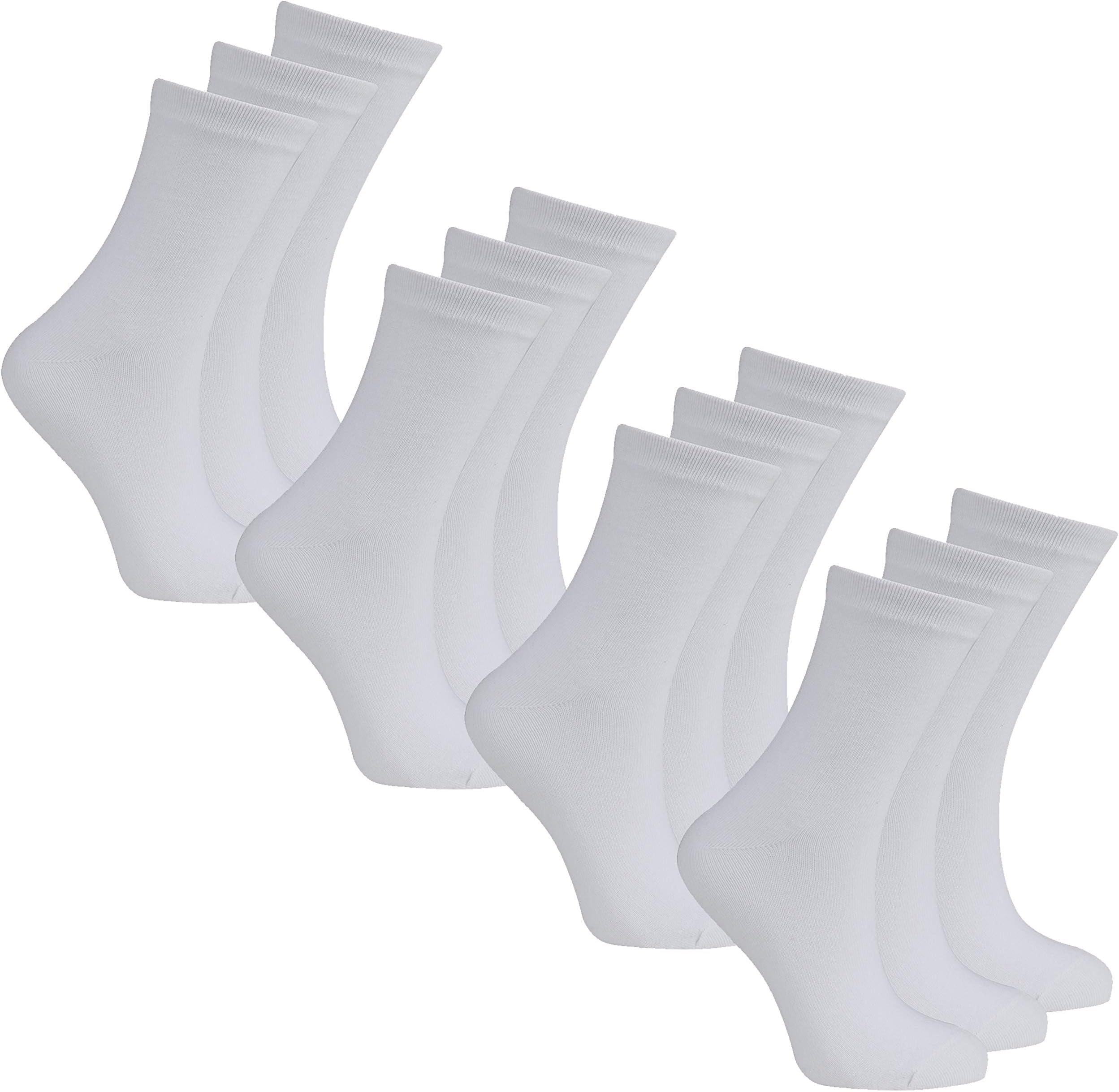 BayBAY6 6 or 12 Pairs Kids Back To School Plain Uniform Socks Multibuy Big Sale