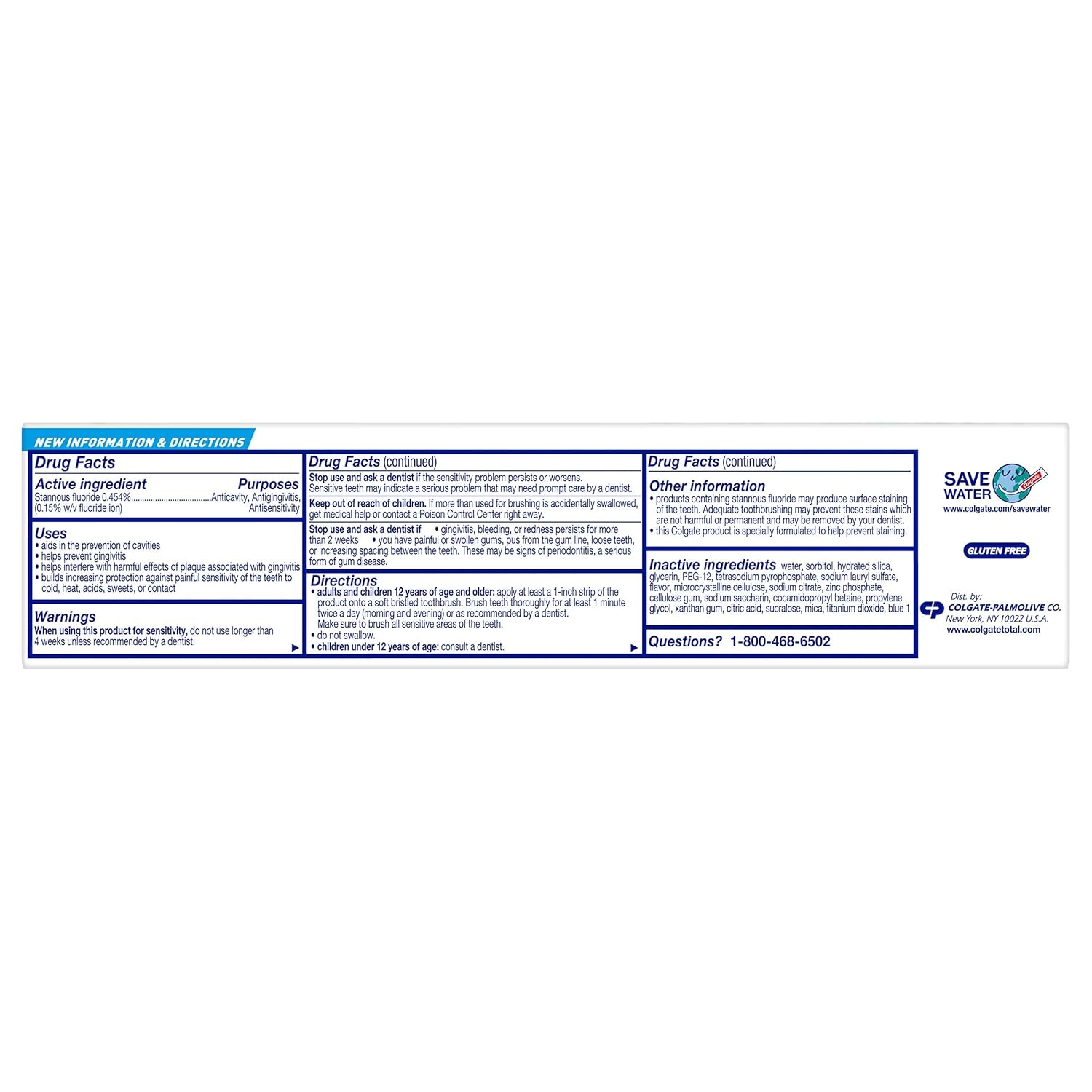 Colgate Total Whitening Toothpaste Gel - 4.8 ounce (4 Pack) : Beauty