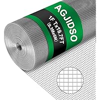 Hardware Cloth Wire Fence Roll 30CM X 6M, AGJIDSO Chicken Wire Mesh Roll, Welded Mesh for Poultry Breeding Cage, Galvanized G