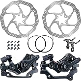 Fat-Cattie Bike Disc Brake Kit With Front and Rear Caliper,160mm Bike Rotor | Bike Brake Kit For Most Mountain Bike,E-Bike,Fat Bike,Road Bike,folding bicycles(Black)
