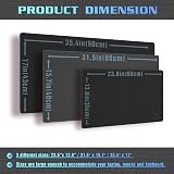 K KNODEL Desk Mat Blotter Dual-Sided PVC Leather 60x35cm Black view 2