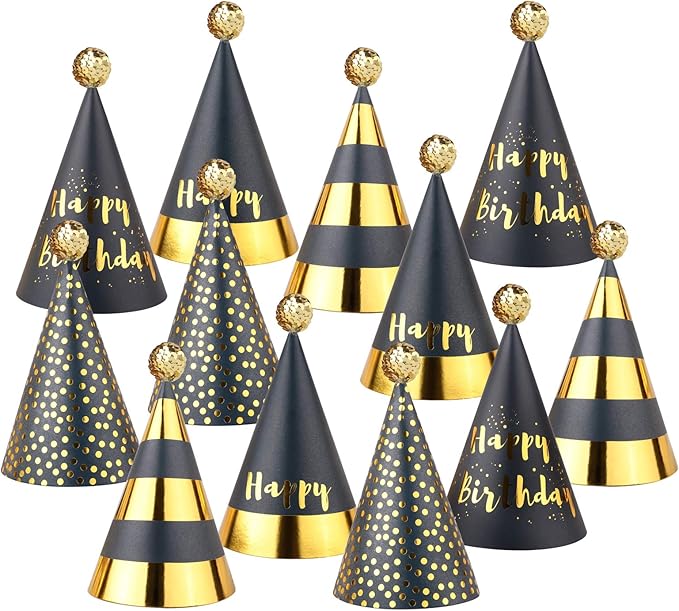 Cono de papel para fiestas de cumpleaños para niños, decoración de