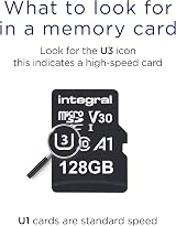 Integral 128GB microSD Card UHS-I U3 A1 4K 100MB/s Read 50MB/s Write view 3