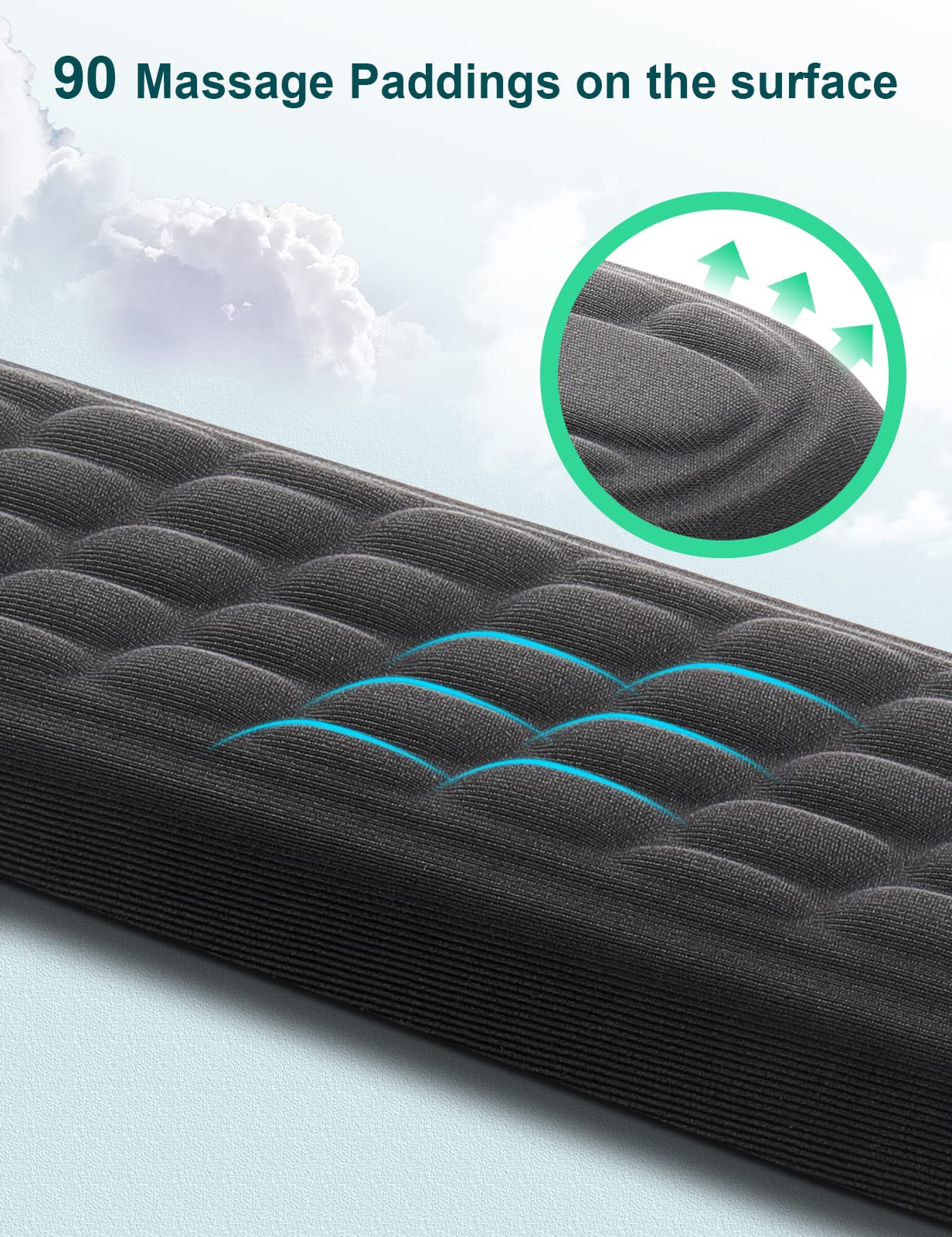 Meatanty Handgelenkauflage für Tastatur und Maus, gepolstert, Memory-Schaum, Handauflage für Büro, Computer, Laptop, Mac, lindert Schmerzen im Handgelenk und komfortables Tippen 3