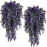 RECUTMS Artificial Plants Indoor Eucalyptus Hanging Outdoors Greenery Stems Outdoor Faux,4 Bundles for Home Kitchen Decor (Violet)