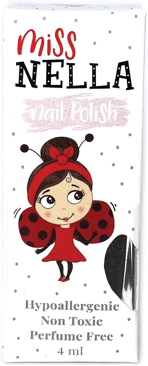 Miss Nella SURPRISE PARTY- Safe Special Black Glitter Nail Polish for Kids Non-Toxic & Odour Free Formula for Children and Toddlers Natural Water Based for Easy Peel Off - Image 4