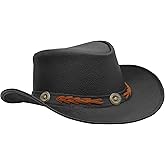 Sidewinder Shapeable Outback hat Western Style Leather Cowboy hat for Men and Women Wide Brim Vintage Old Style
