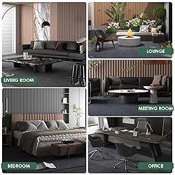 VallisCo 30 Pack Carpet Tile - 12” X 12” Self